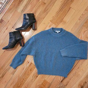 Uniqlo Heavy Knit Tri blend Blue sweater SIZE S
